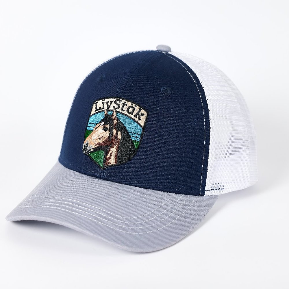 LIVSTAK TRUCKER HAT, HORSE DESIGN, ADJUSTABLE SNAPBACK, FASHION CAP, C2LVK01